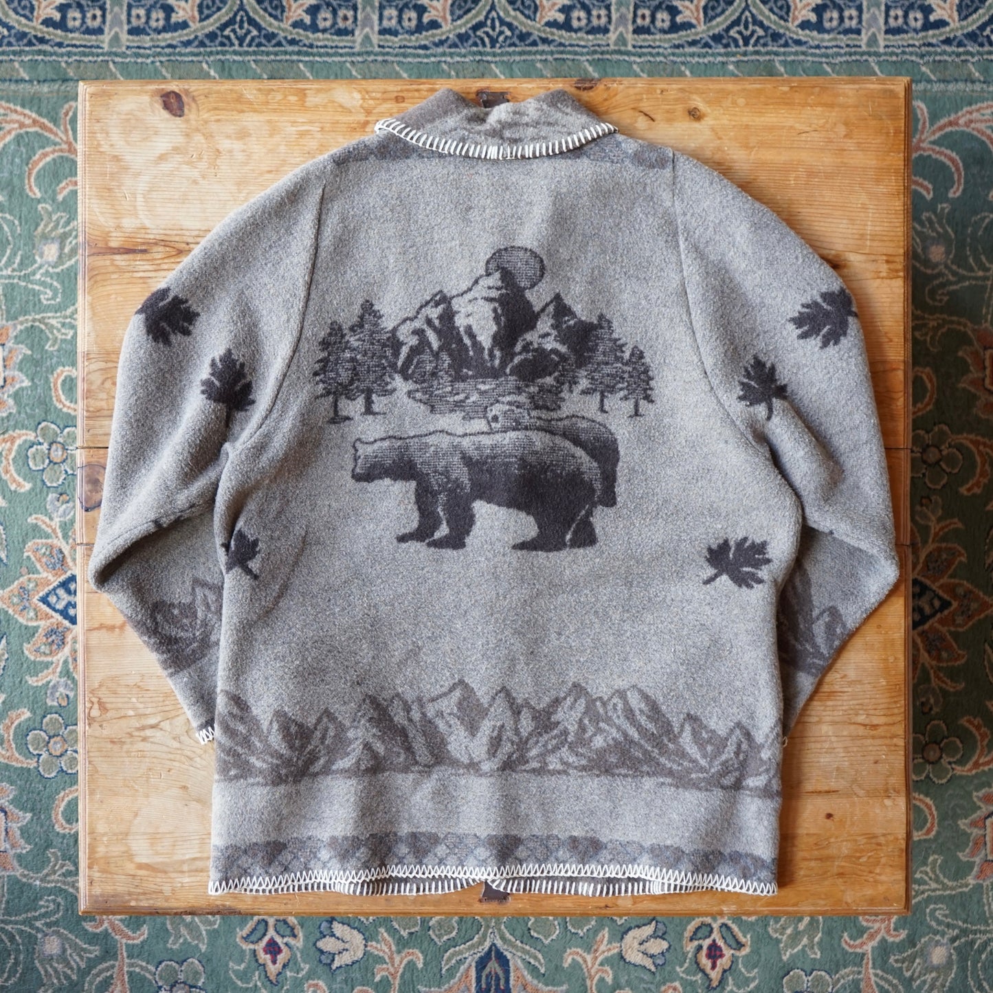 Vintage Wooded River Mountain Bear Coat