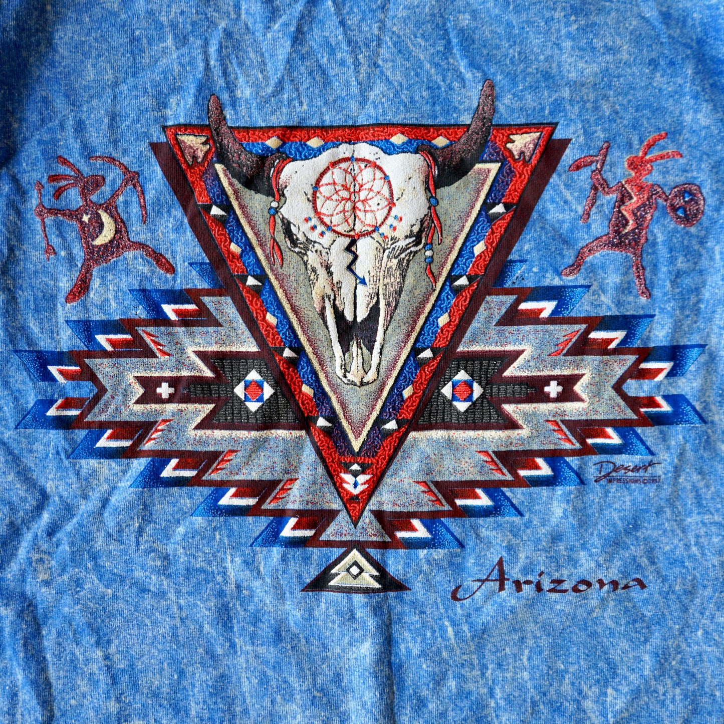 Acid Wash Arizona Puffer Paint Tee Size XL
