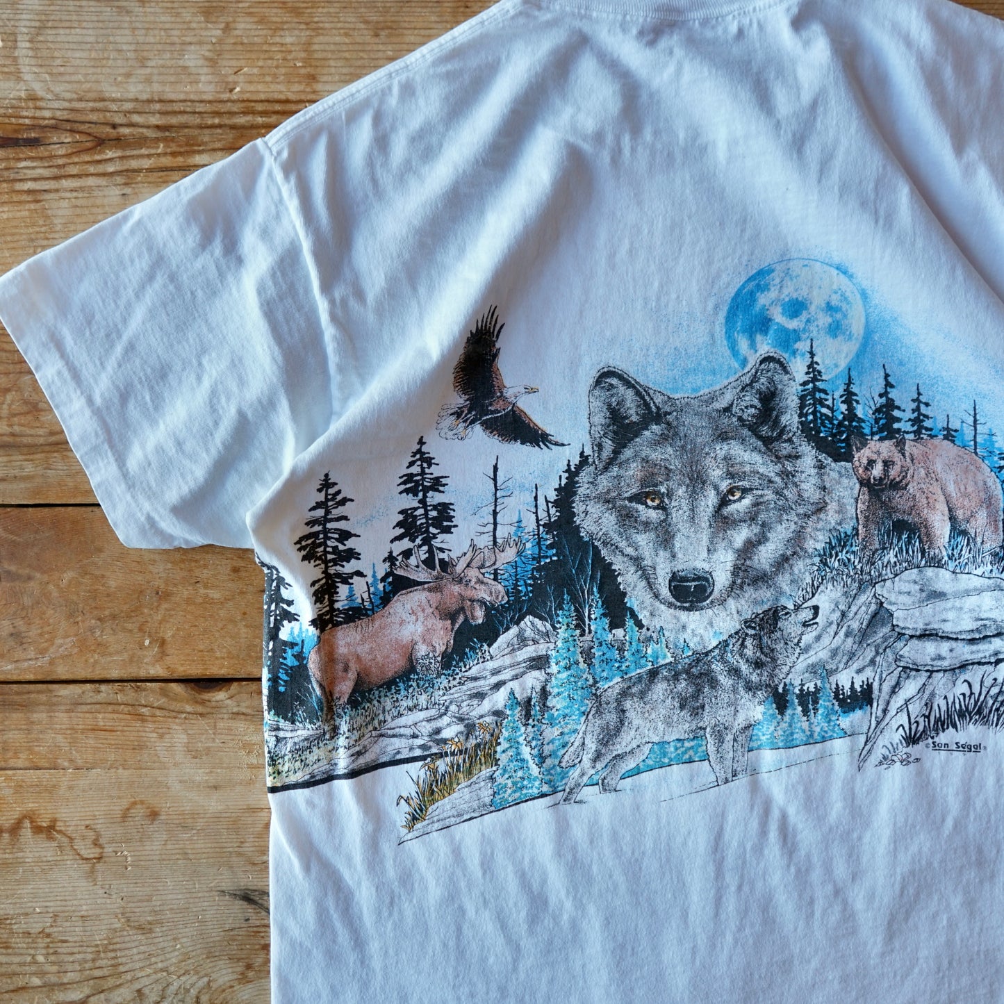 Vintage Cody Wyoming Wolf Tee Size L
