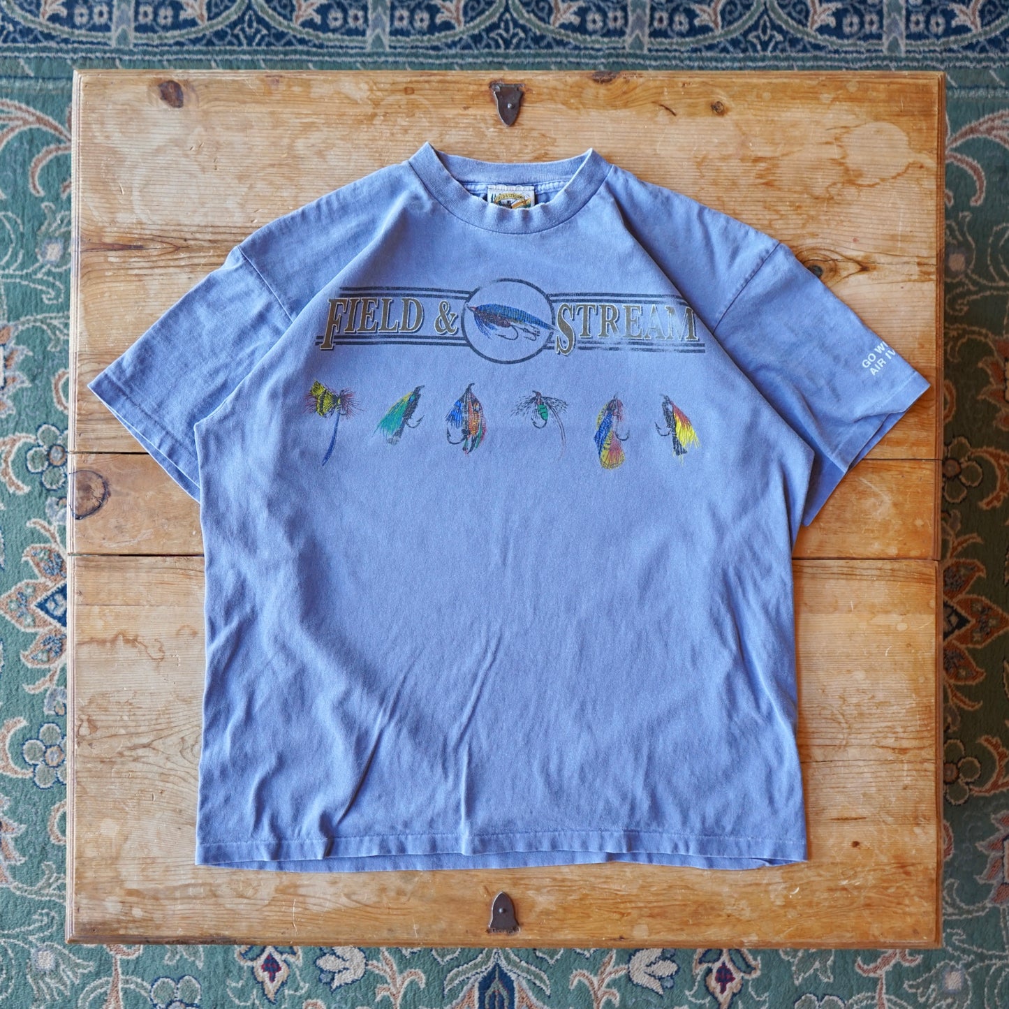 Vintage Faded Field & Stream Fishing Tee Size XL/XXL