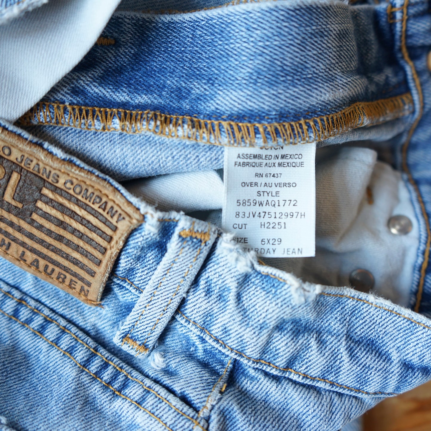 Vintage Ralph Lauren Saturday Jeans Size 6x29