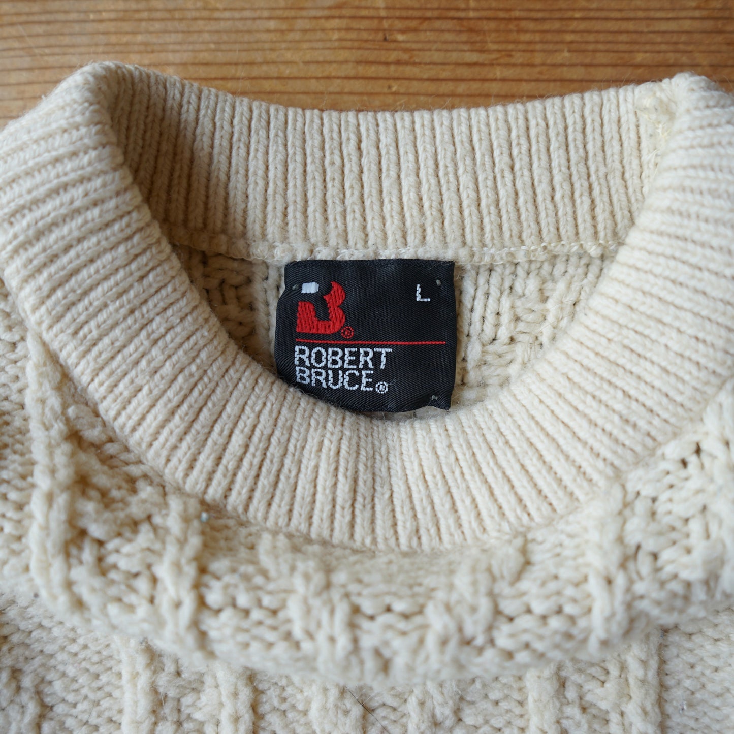 Vintage Cream Robert Bruce Sweater Size L