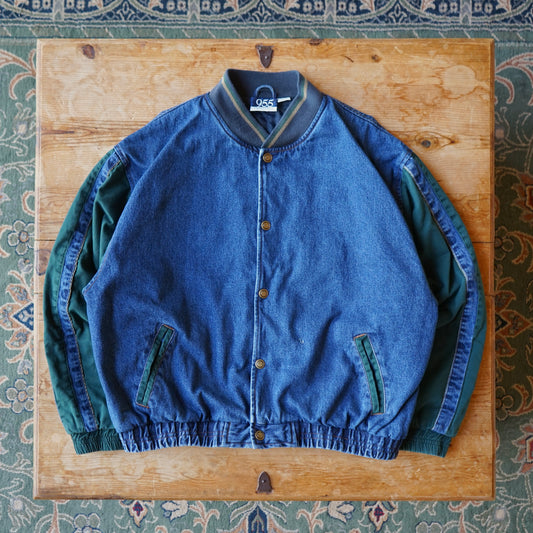 Vintage 955 Originals Denim Letterman Jacket Size XL