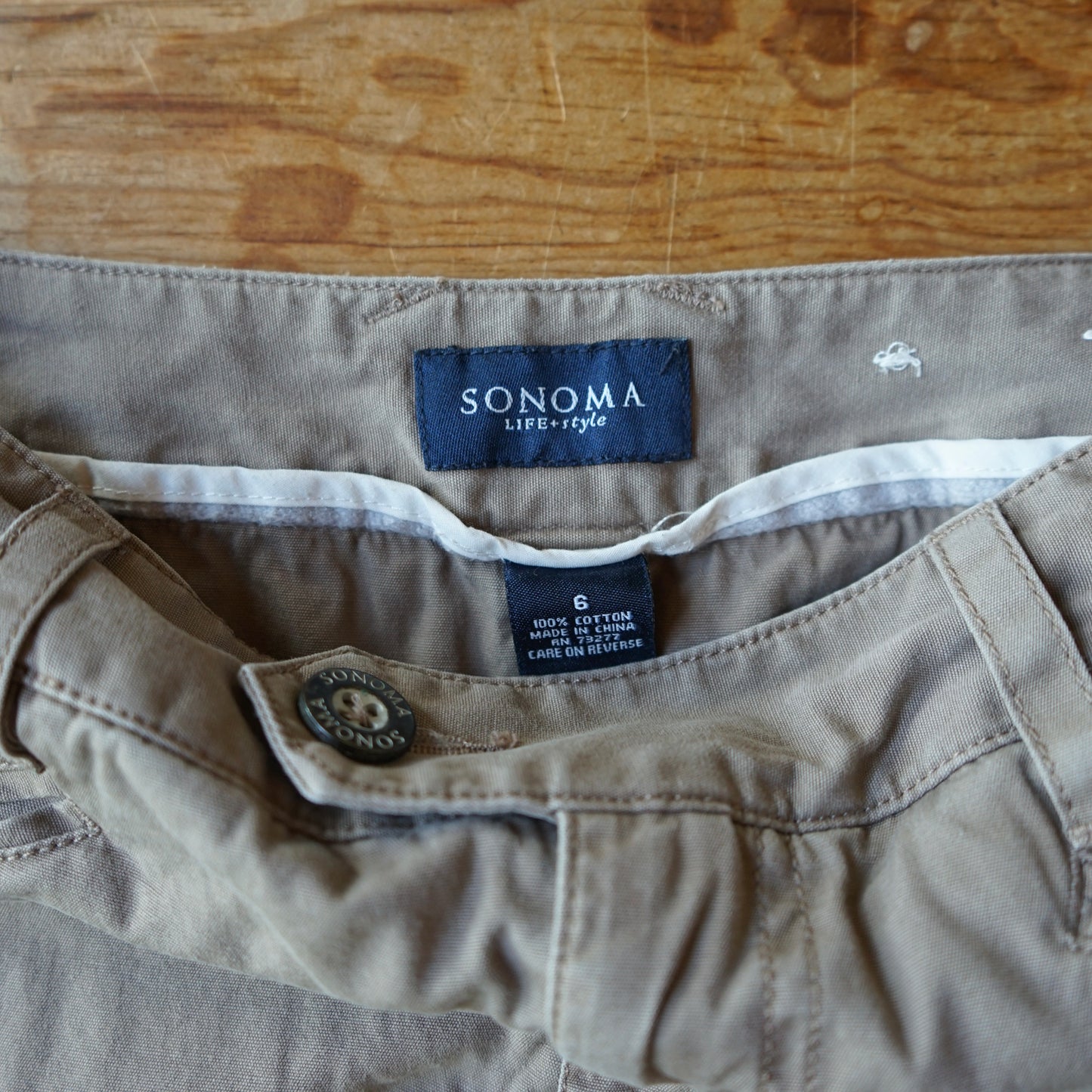 Sonoma 100% Cotton Safari Skort Size 6