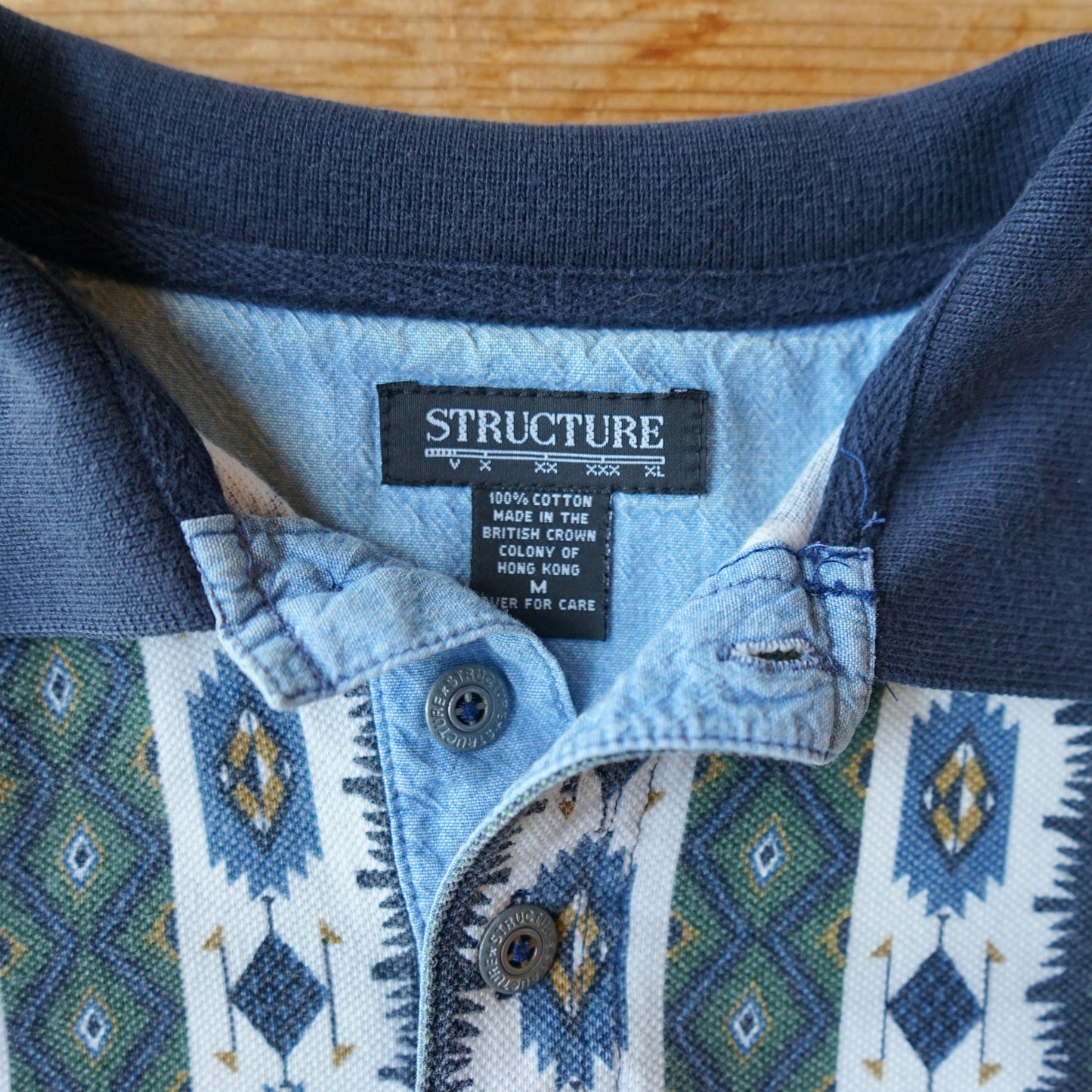 Vintage Structure Golf Polo Size M
