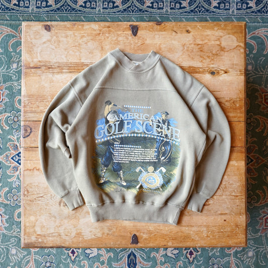 Vintage Crable Sportswear American Golf Scene Sweatshirt Size M