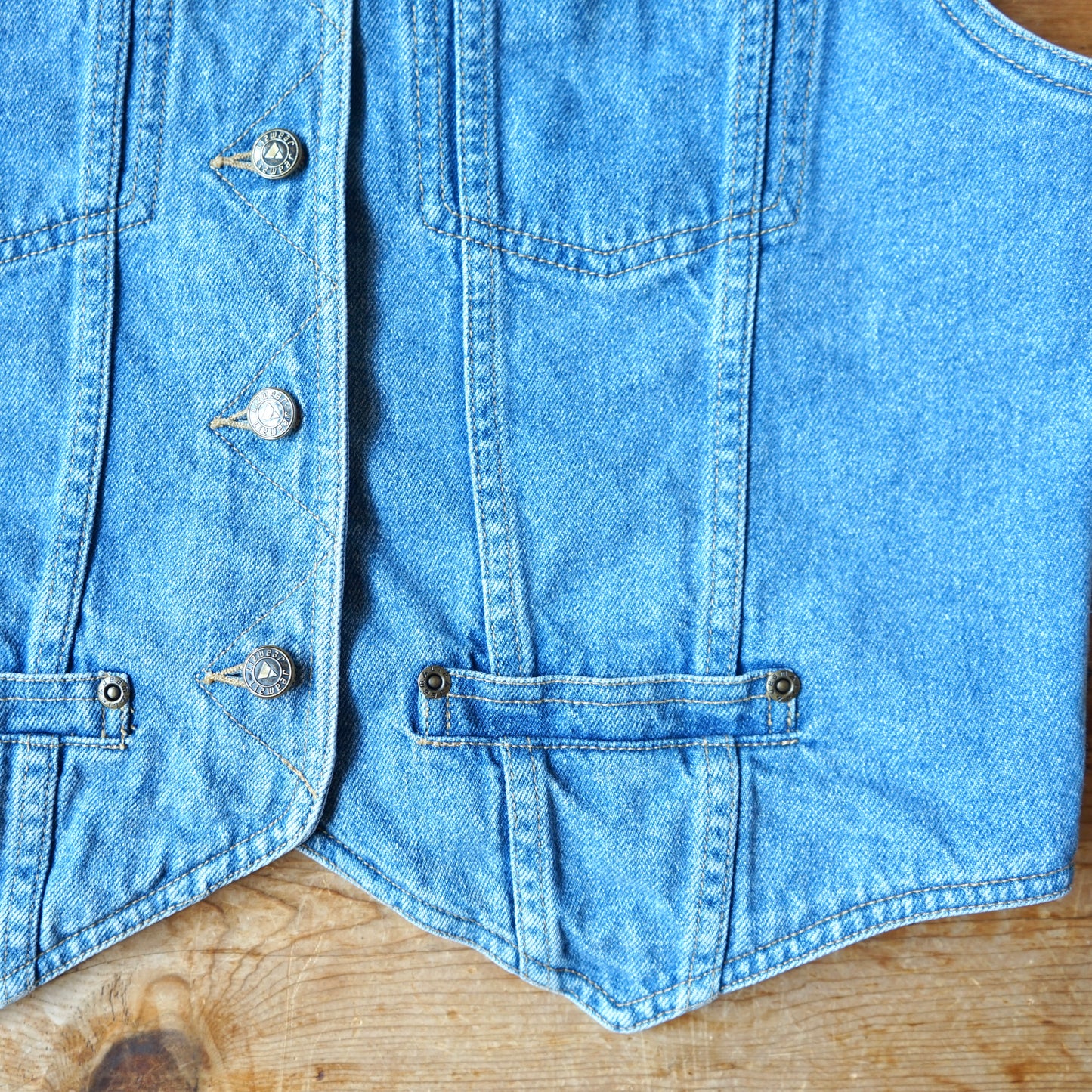 Vintage Liz Wear Denim Vest Size S/M