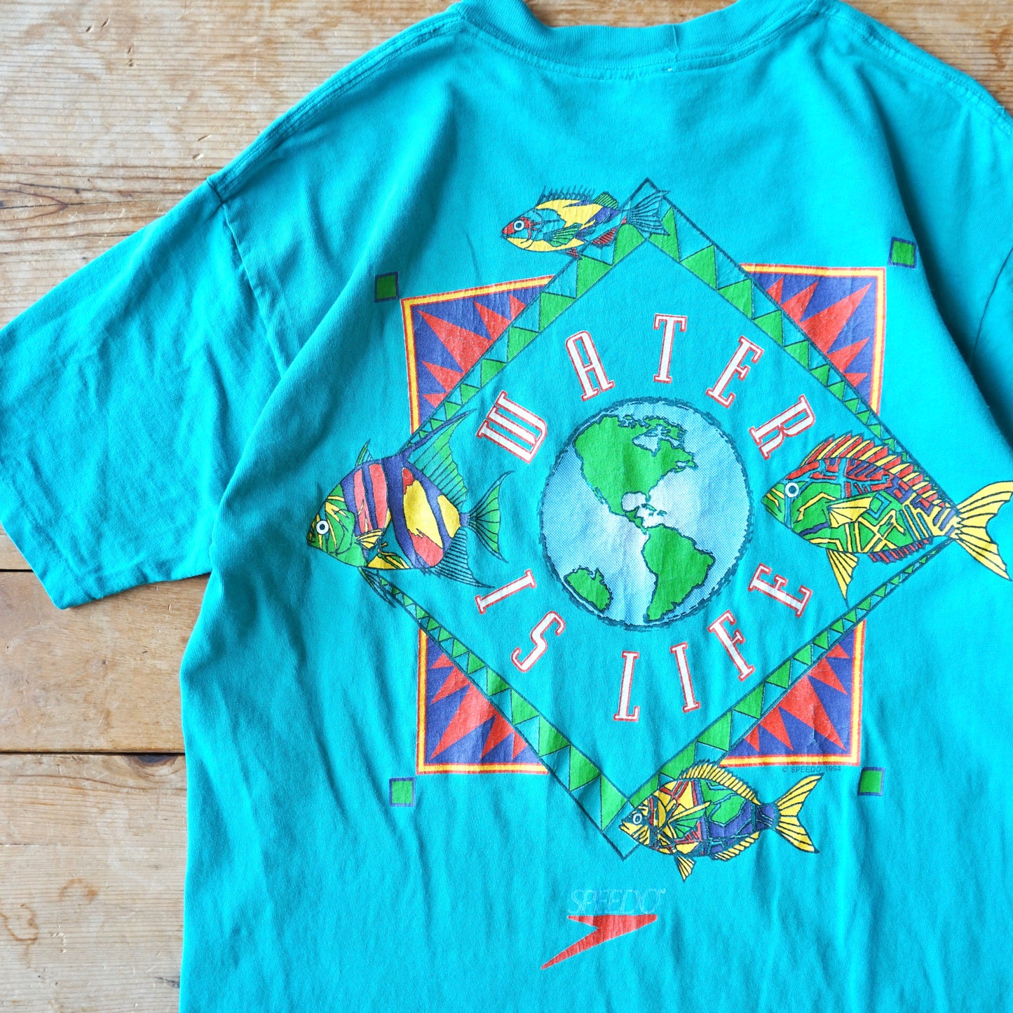 Vintage Water is Life Speedo Tee Size M