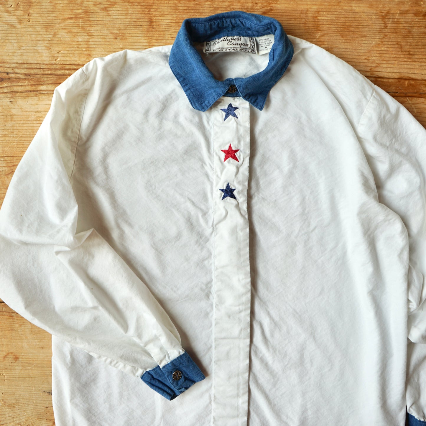 Vintage Southwest Canyon Americana Western Button Up Size M