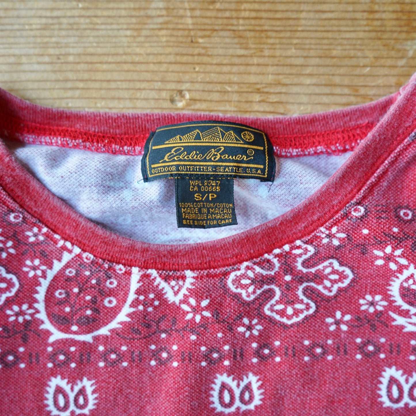 Vintage Eddie Bauer Paisley Western Shirt Size S/M