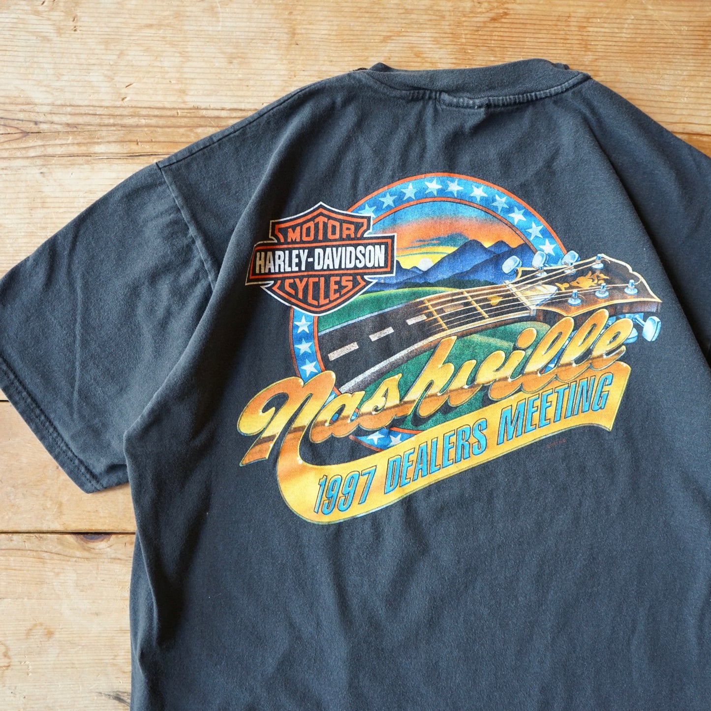 Vintage 1997 Nashville Harley Davidson Dealers Meeting Tee Size L
