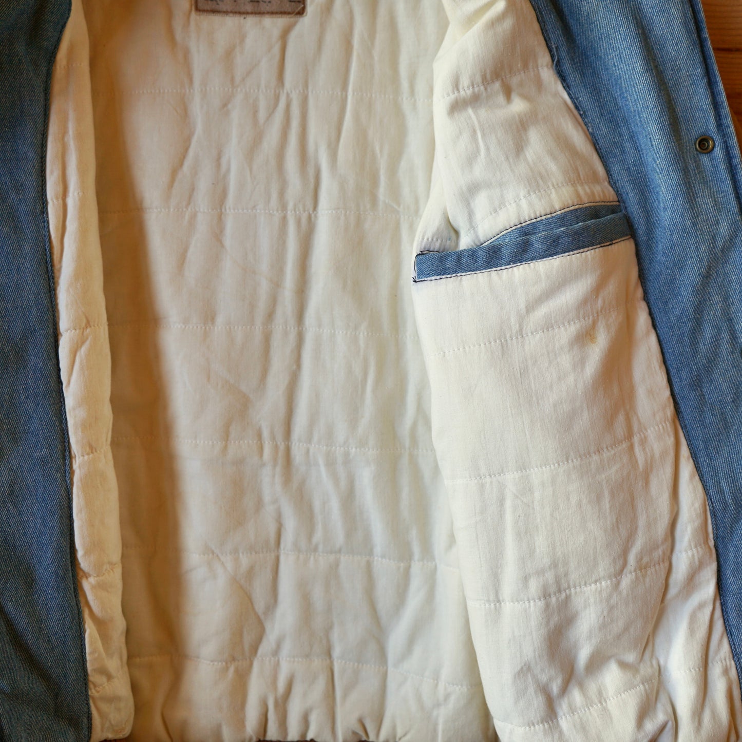 Vintage Denim & Leather Arizona Jean Company Bomber Jacket Size M/L
