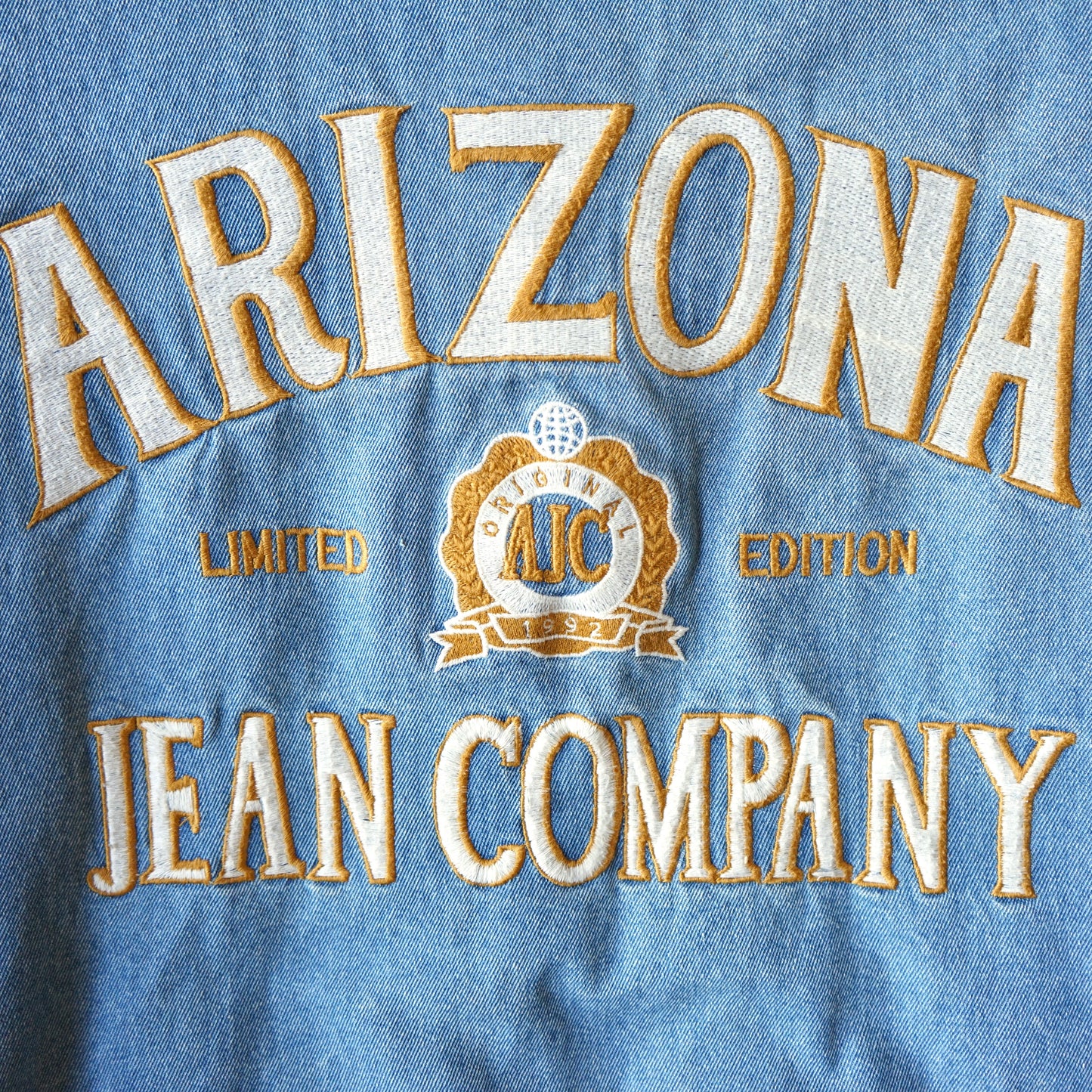 Vintage Denim & Leather Arizona Jean Company Bomber Jacket Size M/L
