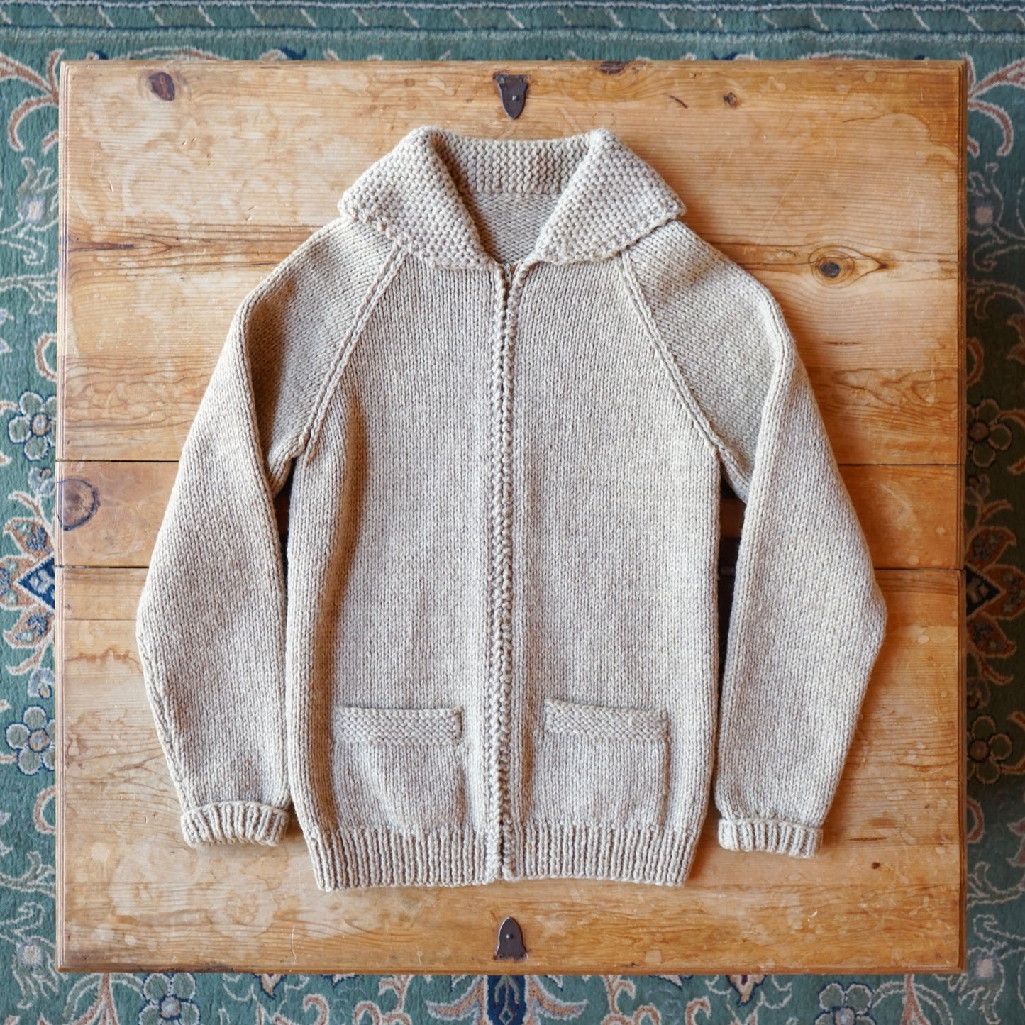 Vintage Rare Sailboat Cowichan Knit Sweater Size XS/S