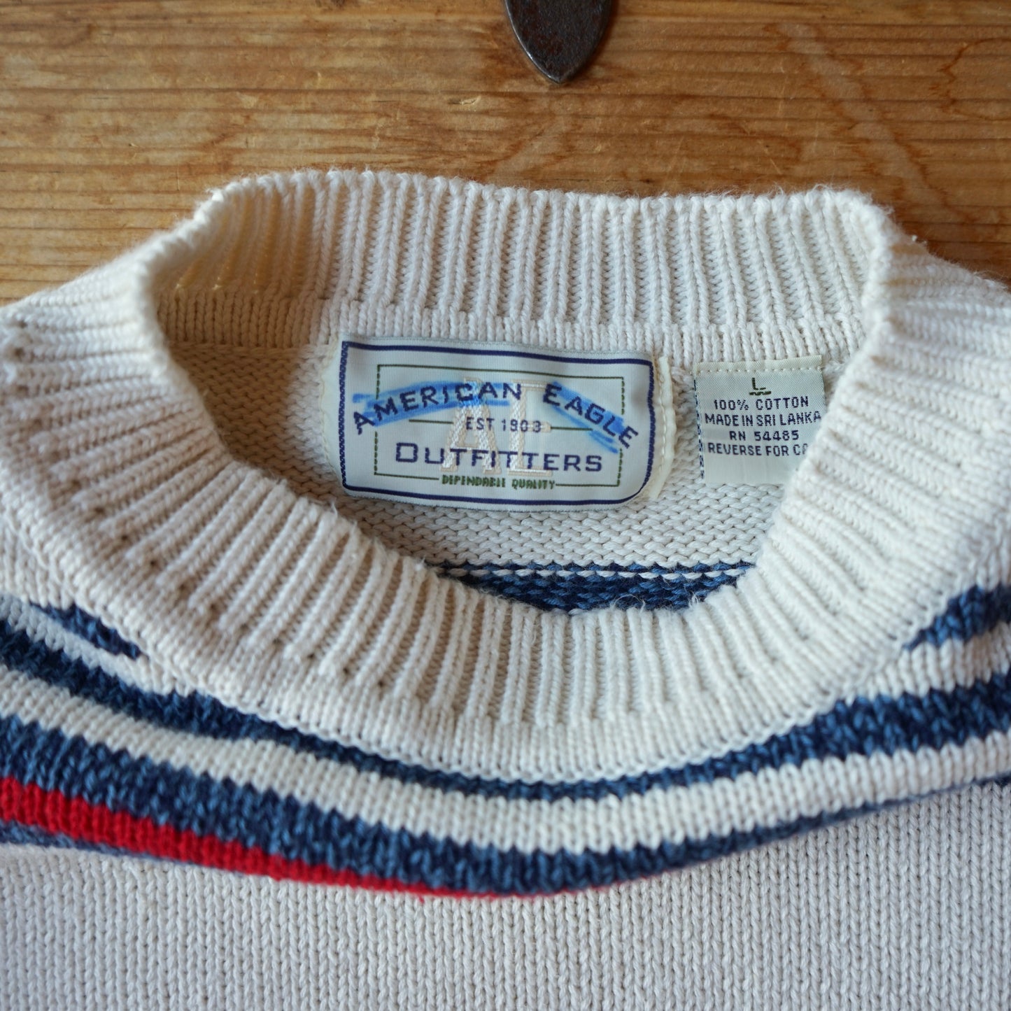 Vintage American Eagle 100% Cotton Sweater Size L