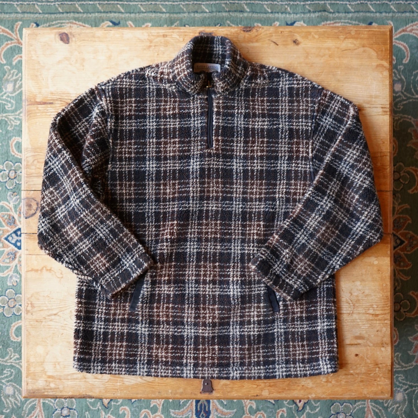 Vintage Marsh Landing Plaid Fleece Size L