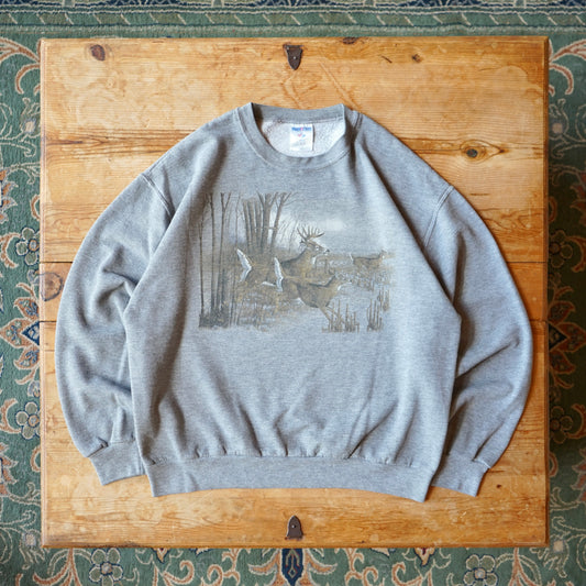 Vintage Lightweight Winter Buck Sweatshirt Size L