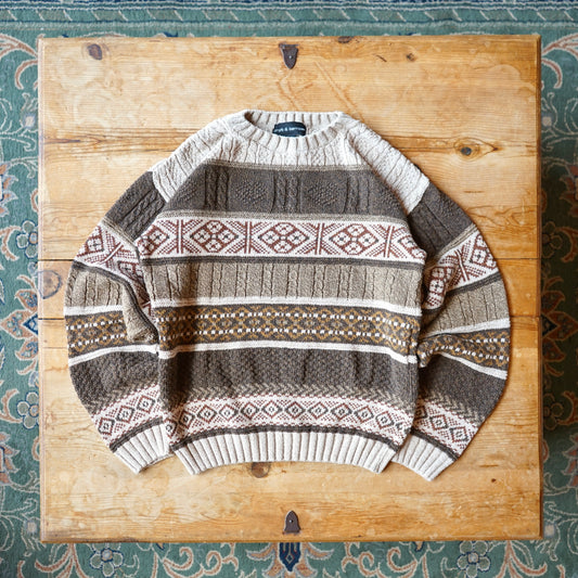 Vintage Croft & Barrow Neutrals Knit Sweater Size M/L