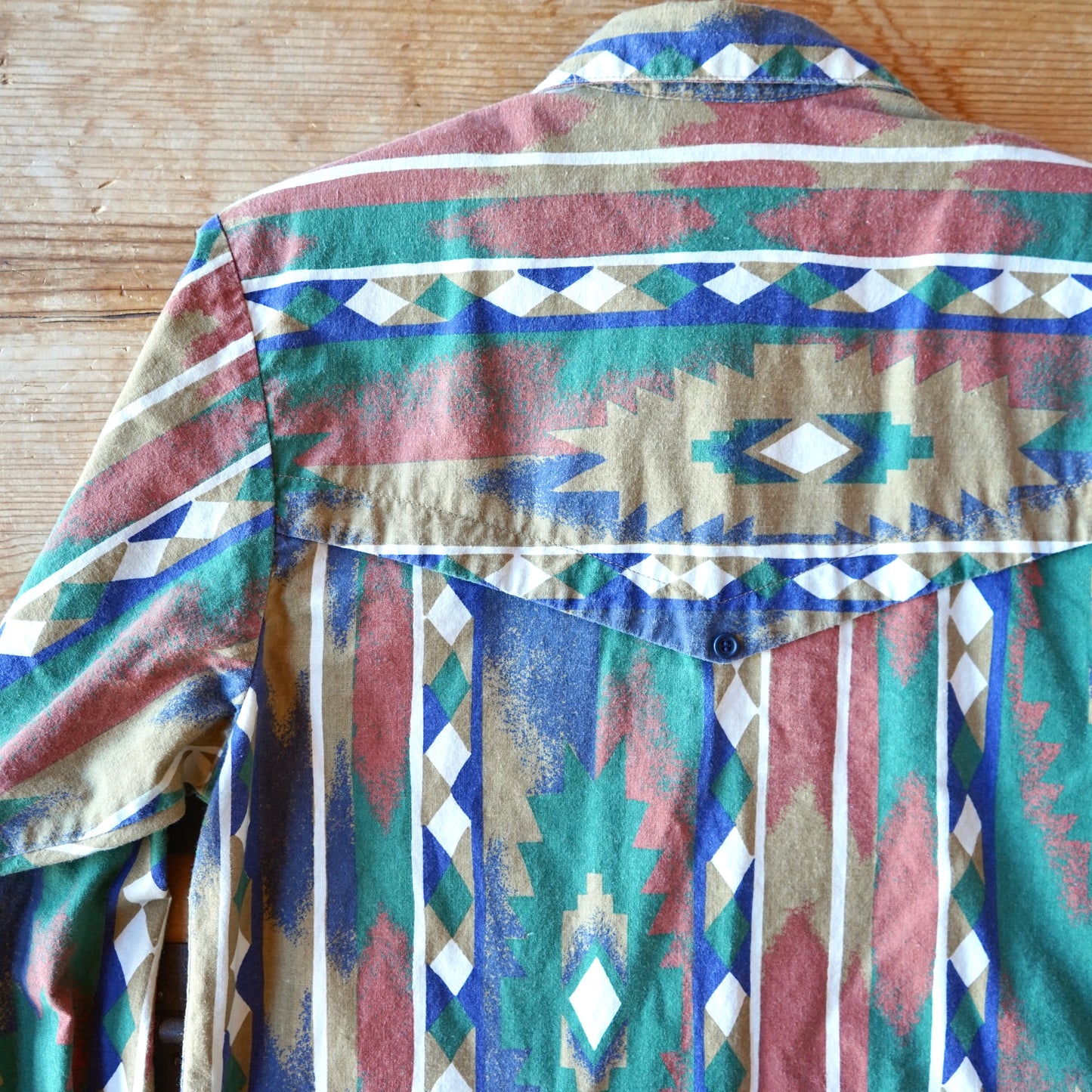 Vintage Cameo Rose Western Button Up Size S