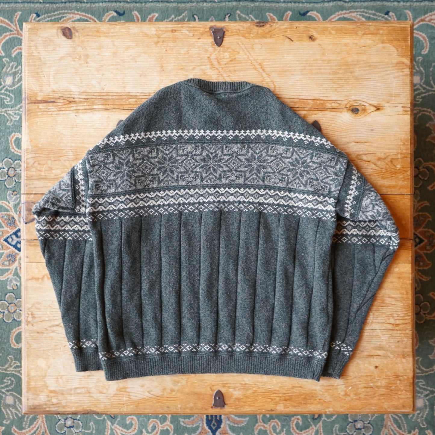 Vintage IZOD Green Winter Sweater Size L