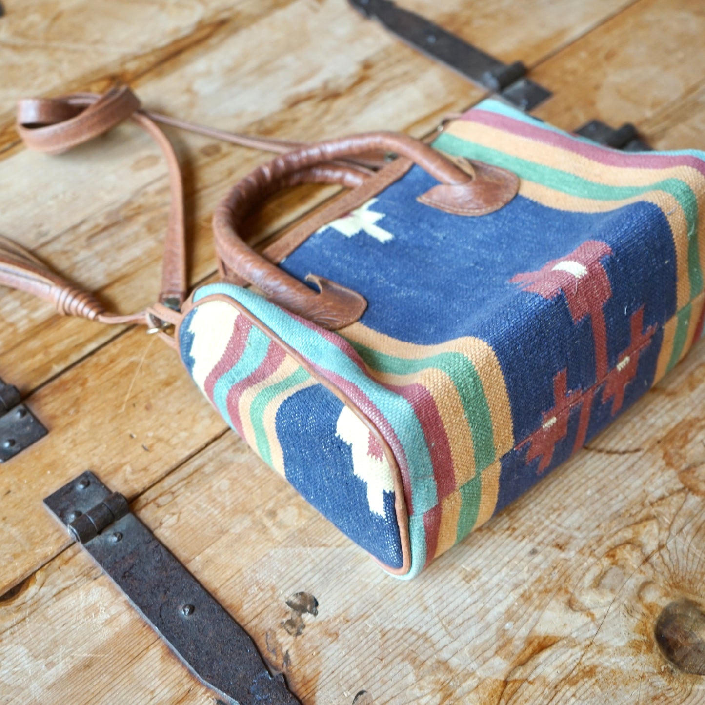 Vintage Kilim Mini Duffel Purse