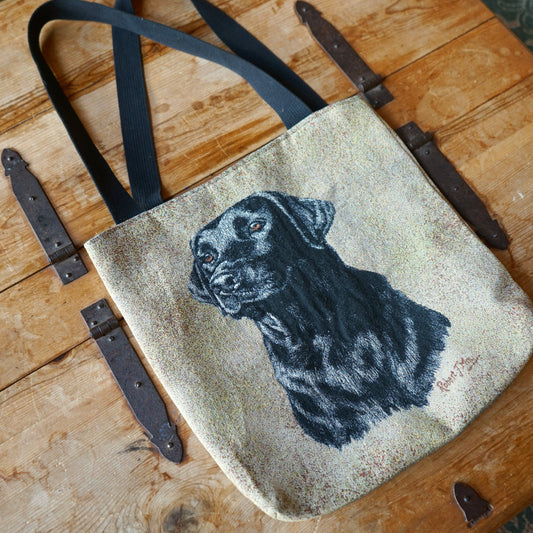 Black Lab Tapestry Tote Bag