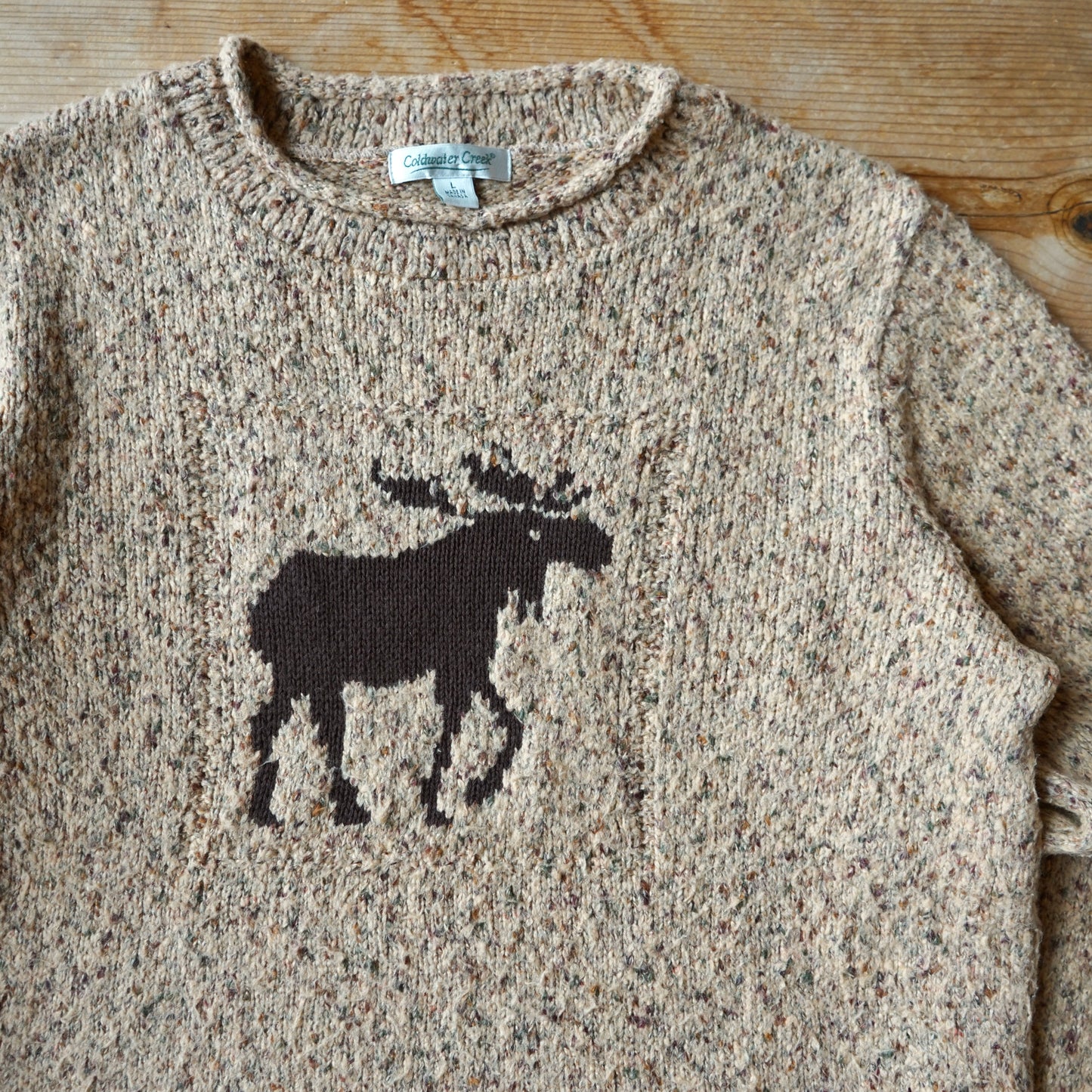 Vintage Coldwater Creek Moose Sweater Size M/L
