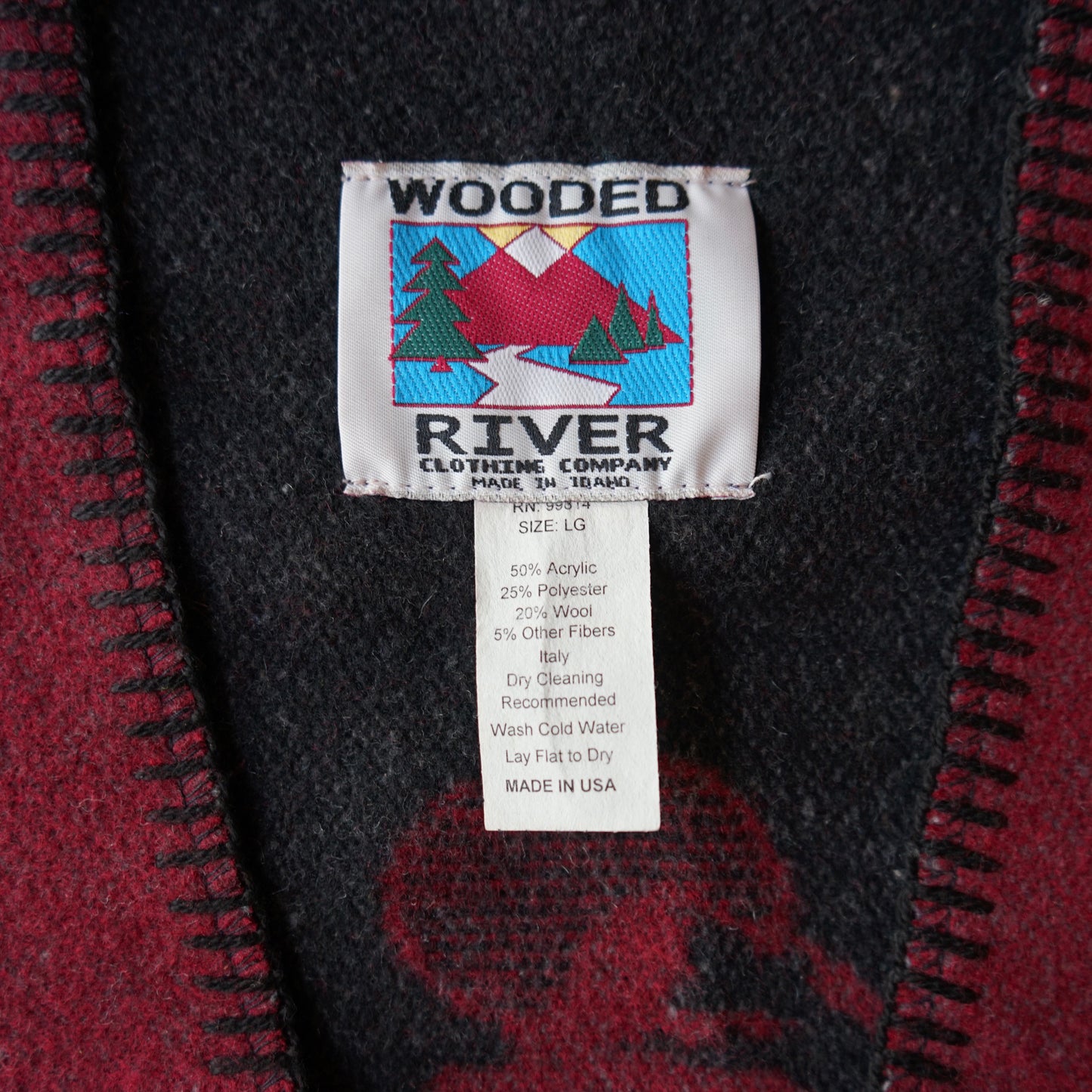 Vintage Wooded River Moose Vest