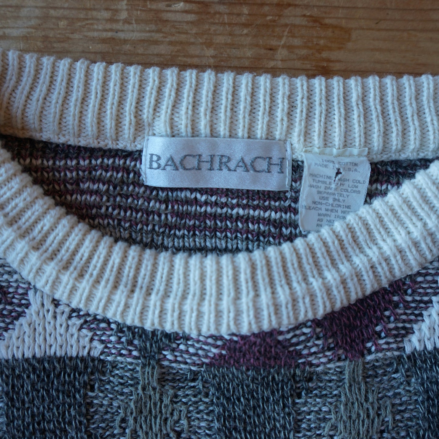 Vintage Bachrach Geometric Sweater