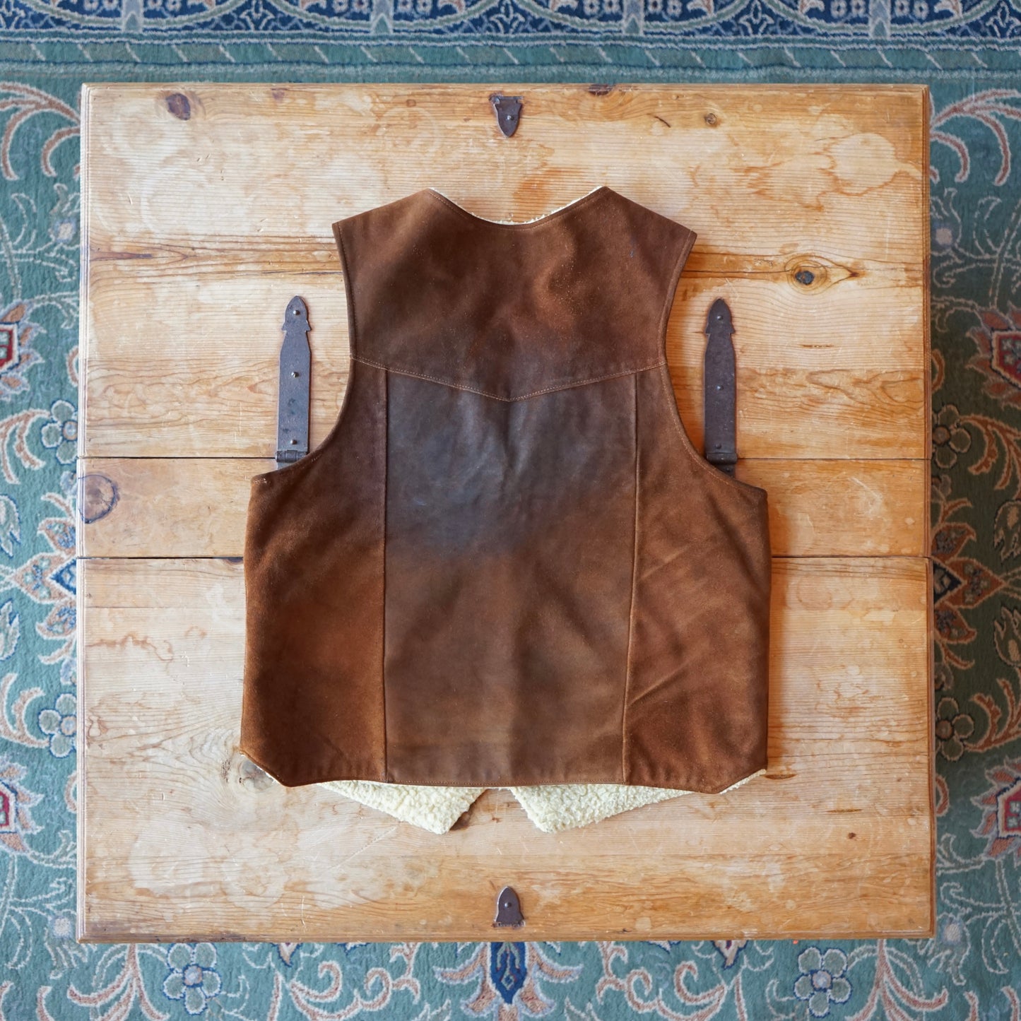 Vintage Joo Kay Leather Shearling Vest