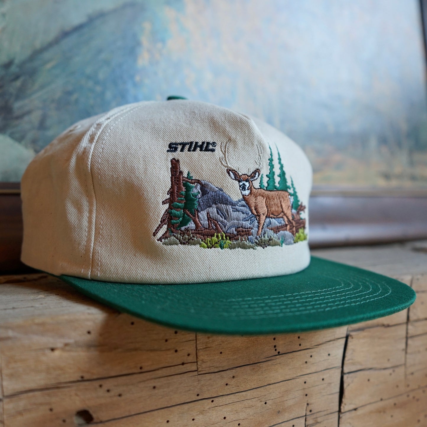 Vintage 1999 Embroidered Deer Stihl Hat