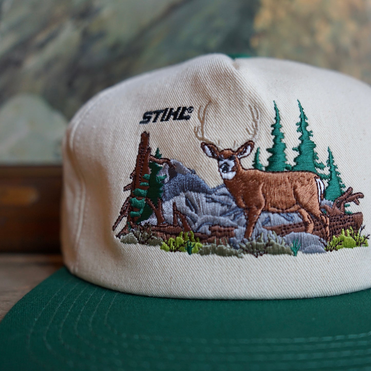 Vintage 1999 Embroidered Deer Stihl Hat