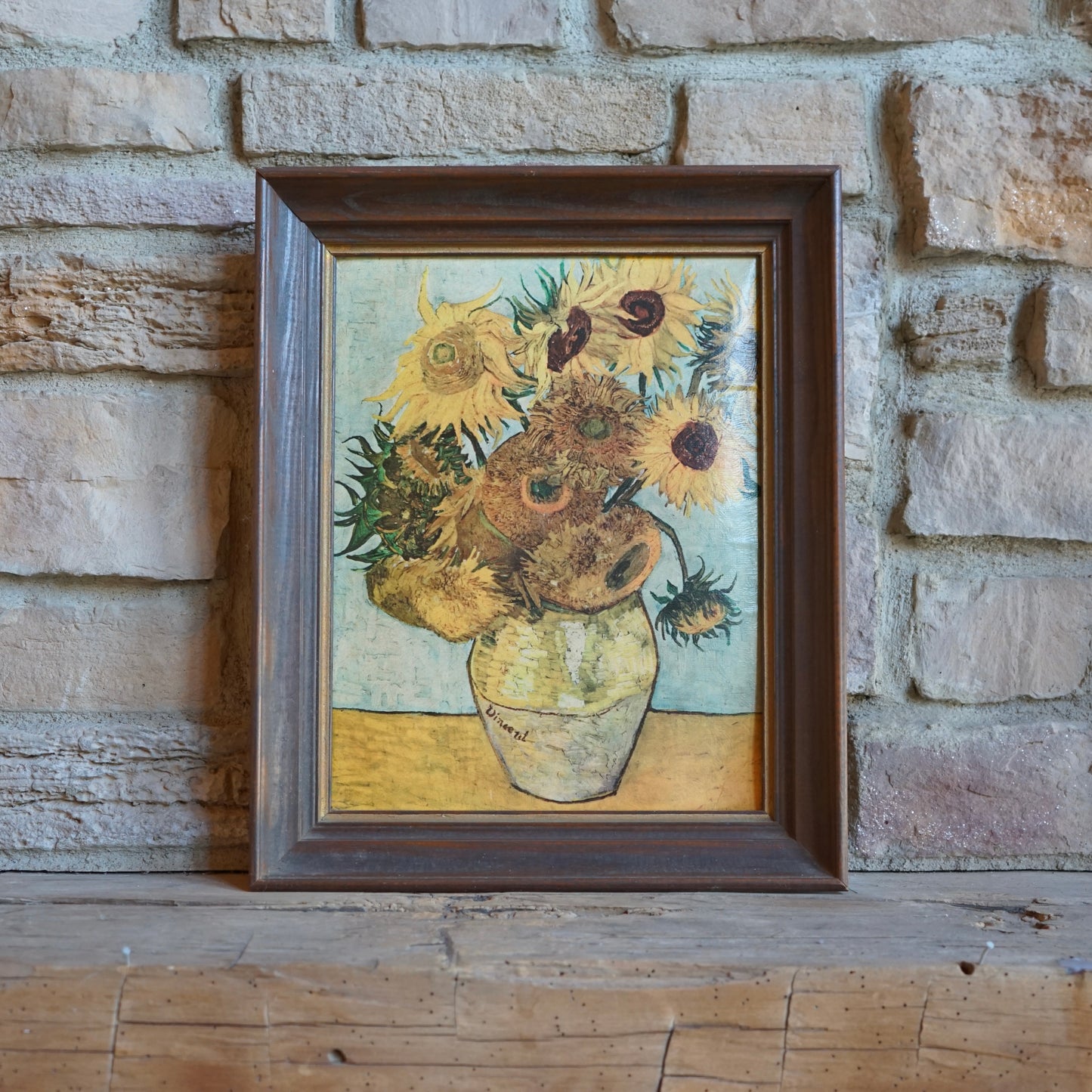 Vintage Sunflowers by Van Gogh Painting Print