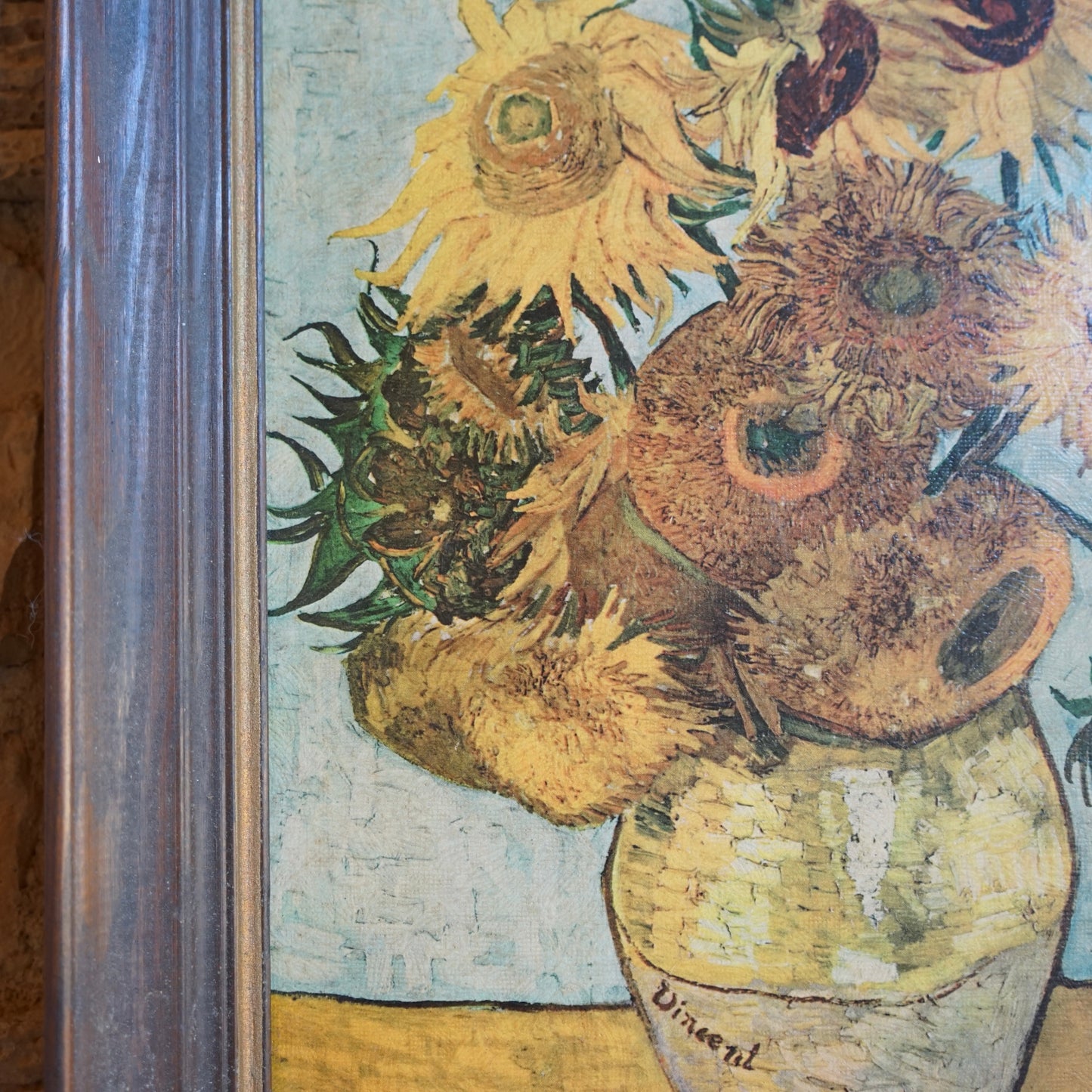 Vintage Sunflowers by Van Gogh Painting Print