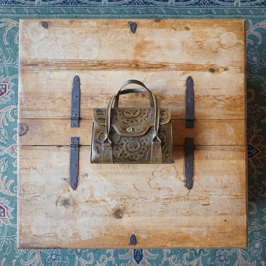 Vintage Western Tooled Leather Purse