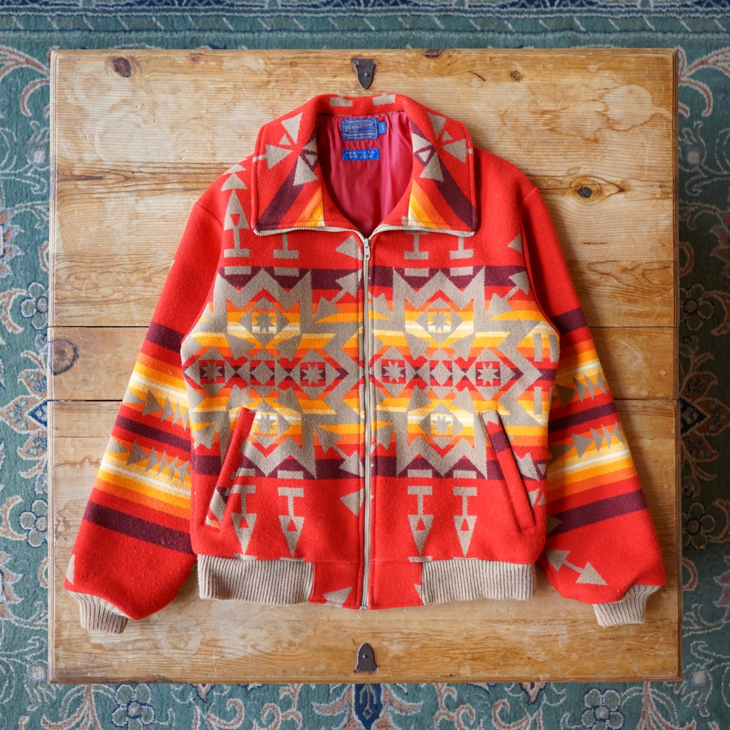 Vintage 1970s Mens Native Western Pendleton Bomber