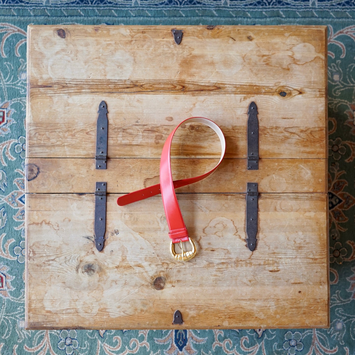 Vintage Amanda Smith Red Leather Belt