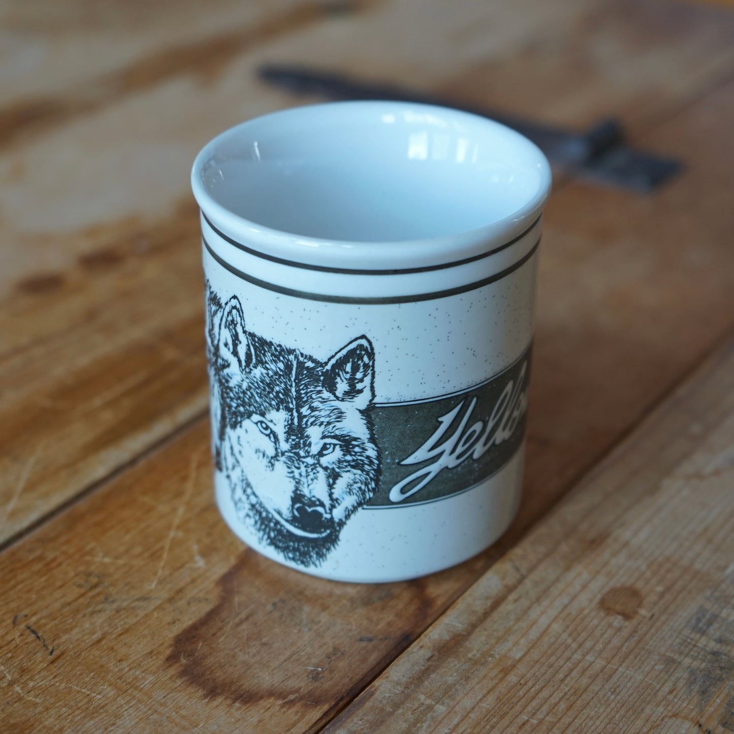 Vintage Yellowstone Wolf Mug