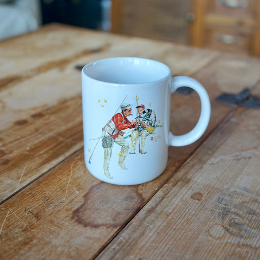 Vintage 1987 Norman Rockwell Trout Dinner Mug