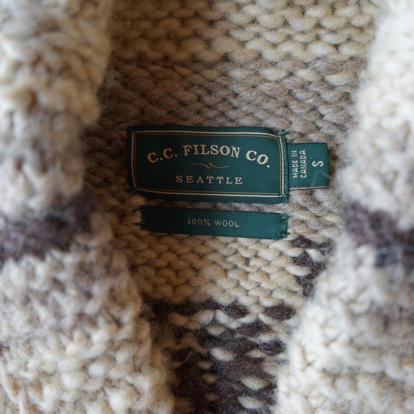 Filson Limited Edition Mens Hand Knit Cowichan Sweater