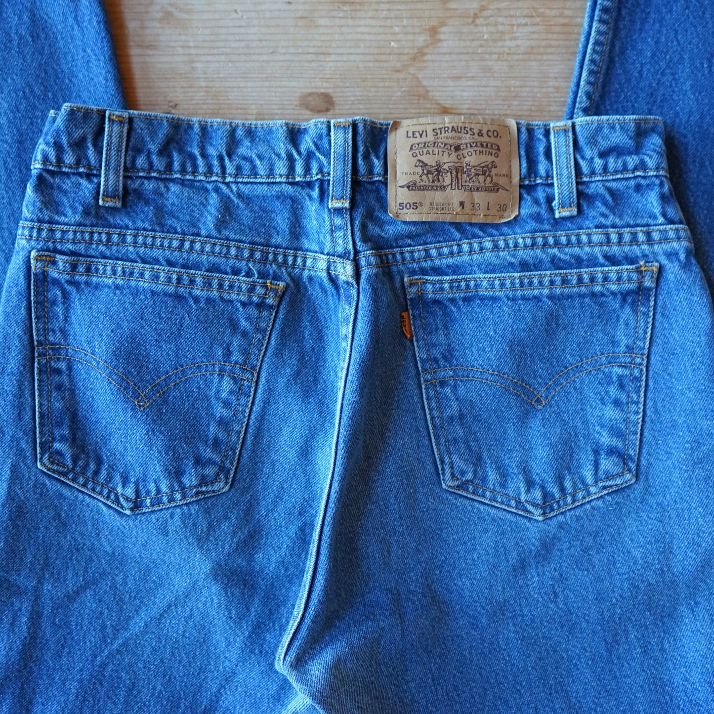 Vintage Orange Tab 505 Levis 33W 30L