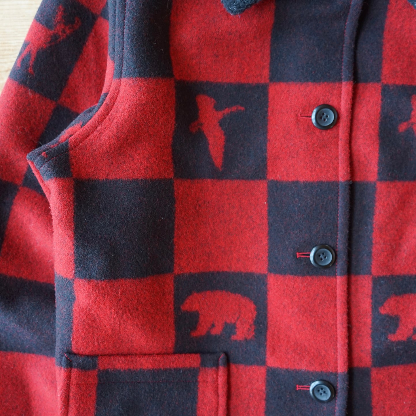 Vintage NWT Pendleton Checkered Wildlife Coat Size M