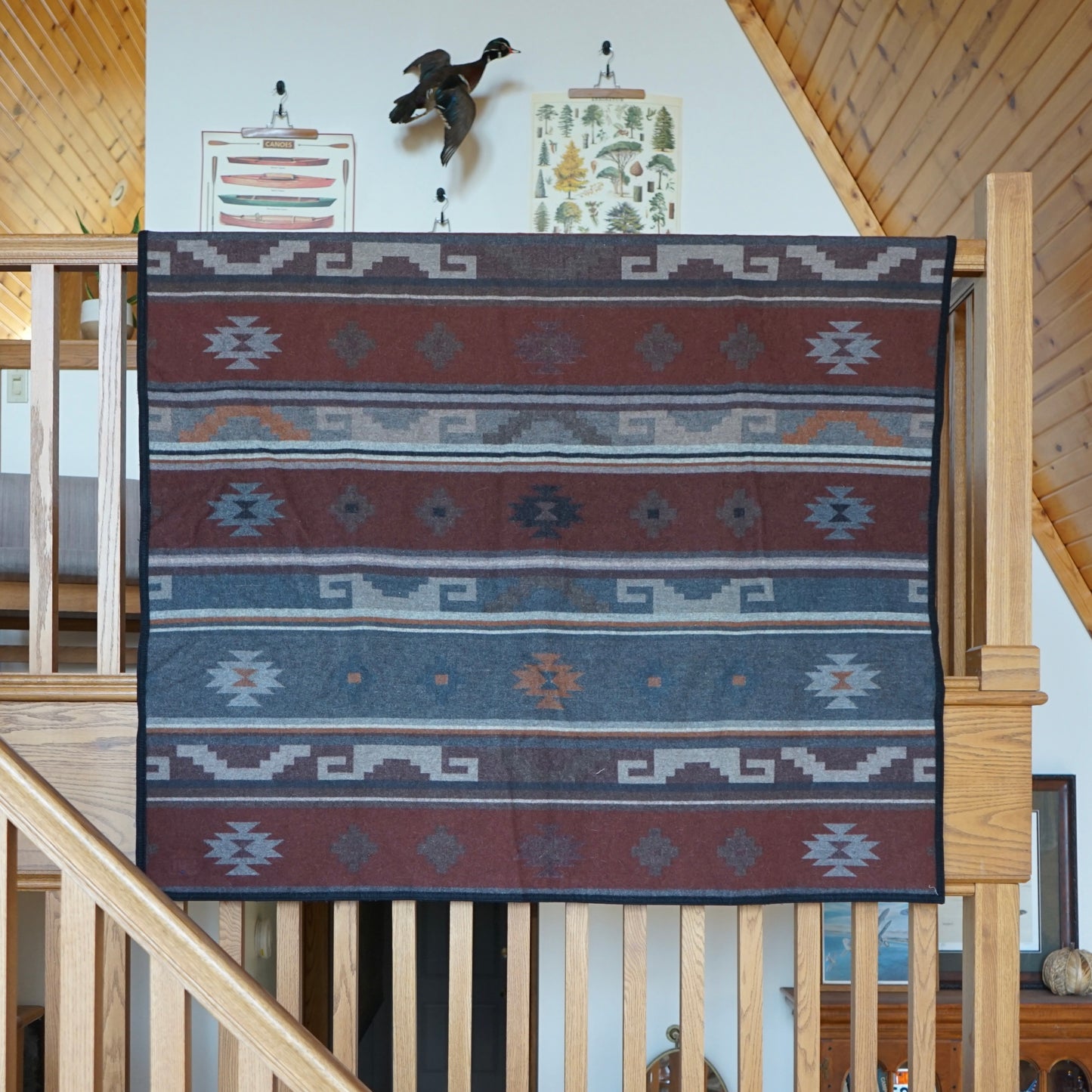 Vintage Pendleton Beaver State Earth Tone Blanket