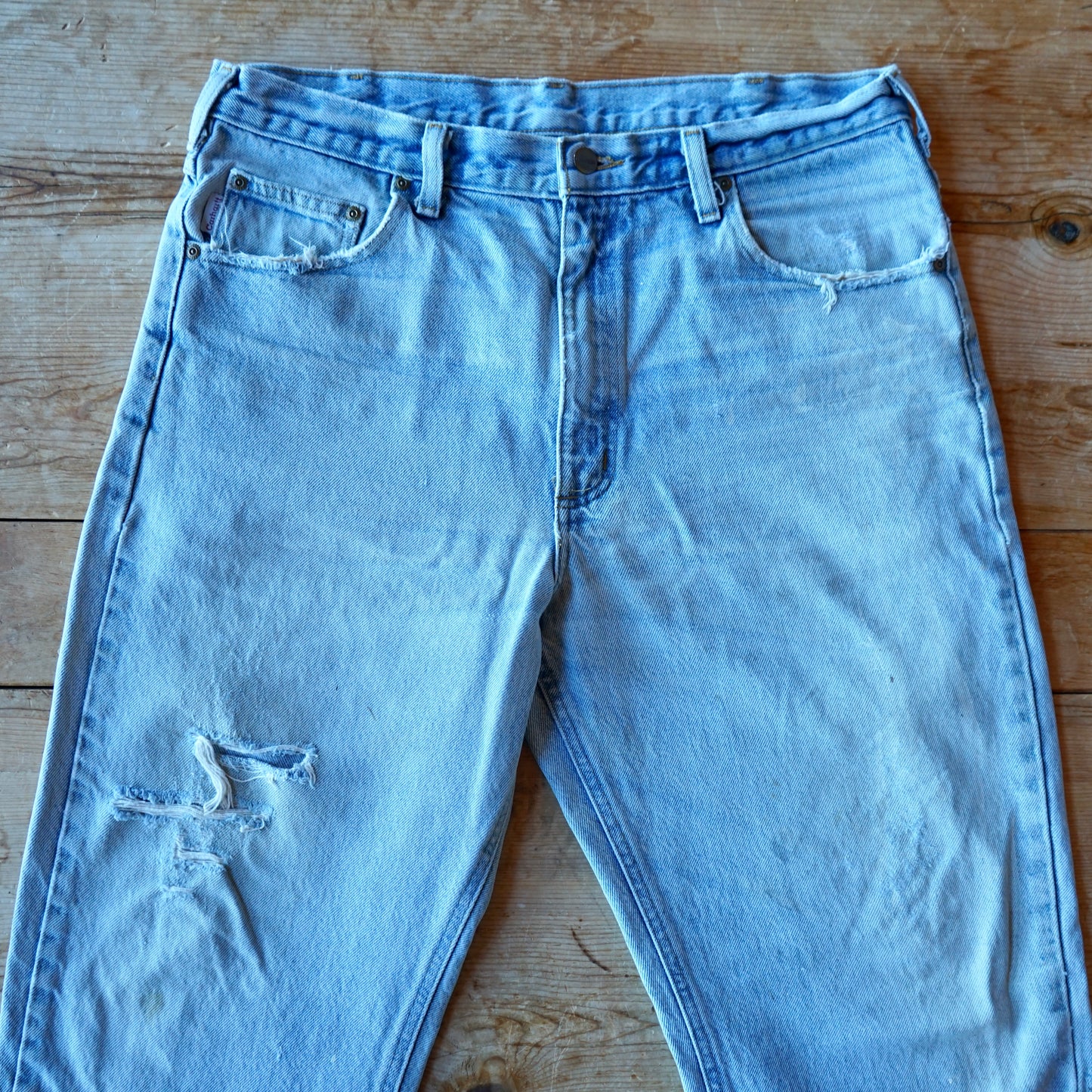 Vintage Faded Distressed Carhartt Jeans Size 36x32