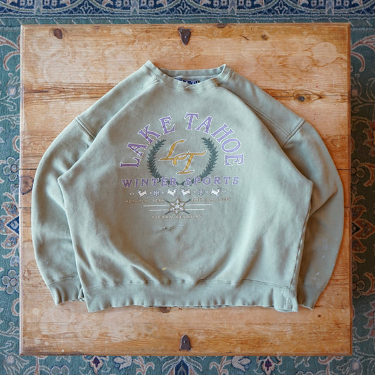 Vintage Distressed Galt Sand Lake Tahoe Sweatshirt Size XL