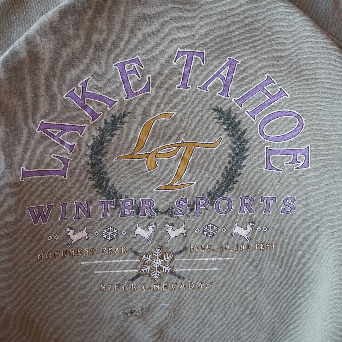 Vintage Distressed Galt Sand Lake Tahoe Sweatshirt Size XL