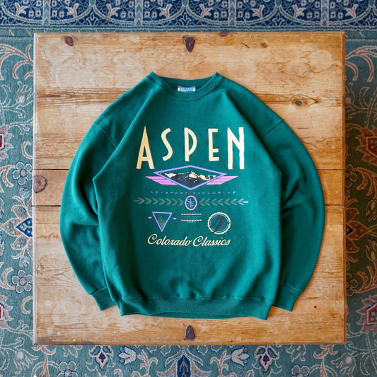 Vintage Aspen Colorado Classics Ski Sweatshirt Size M