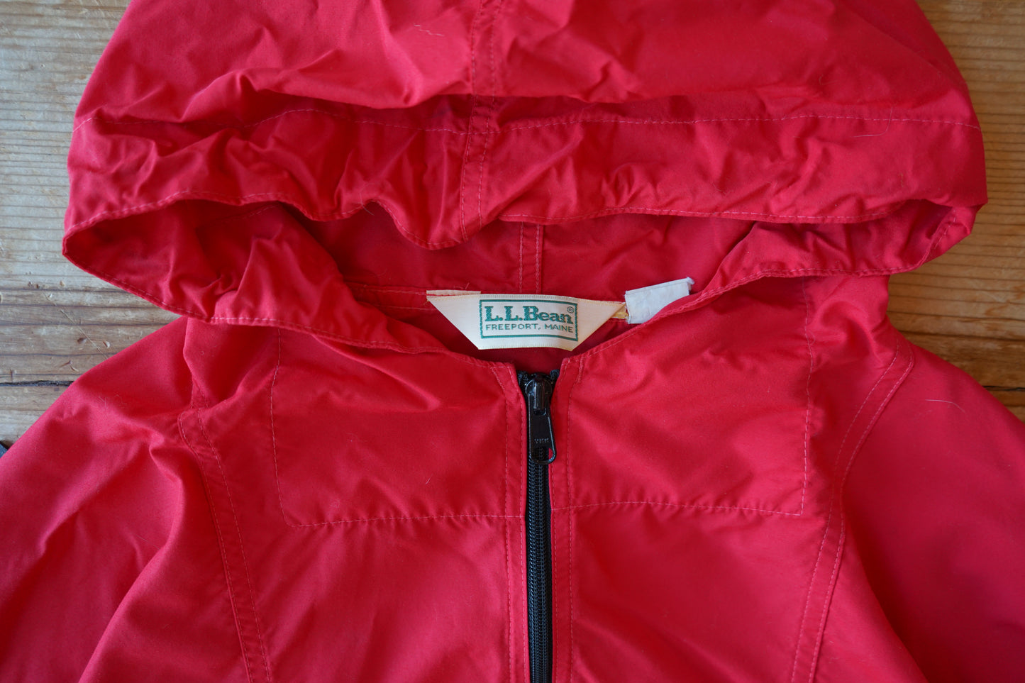 Vintage LL Bean Cherry Red Windbreaker Size L