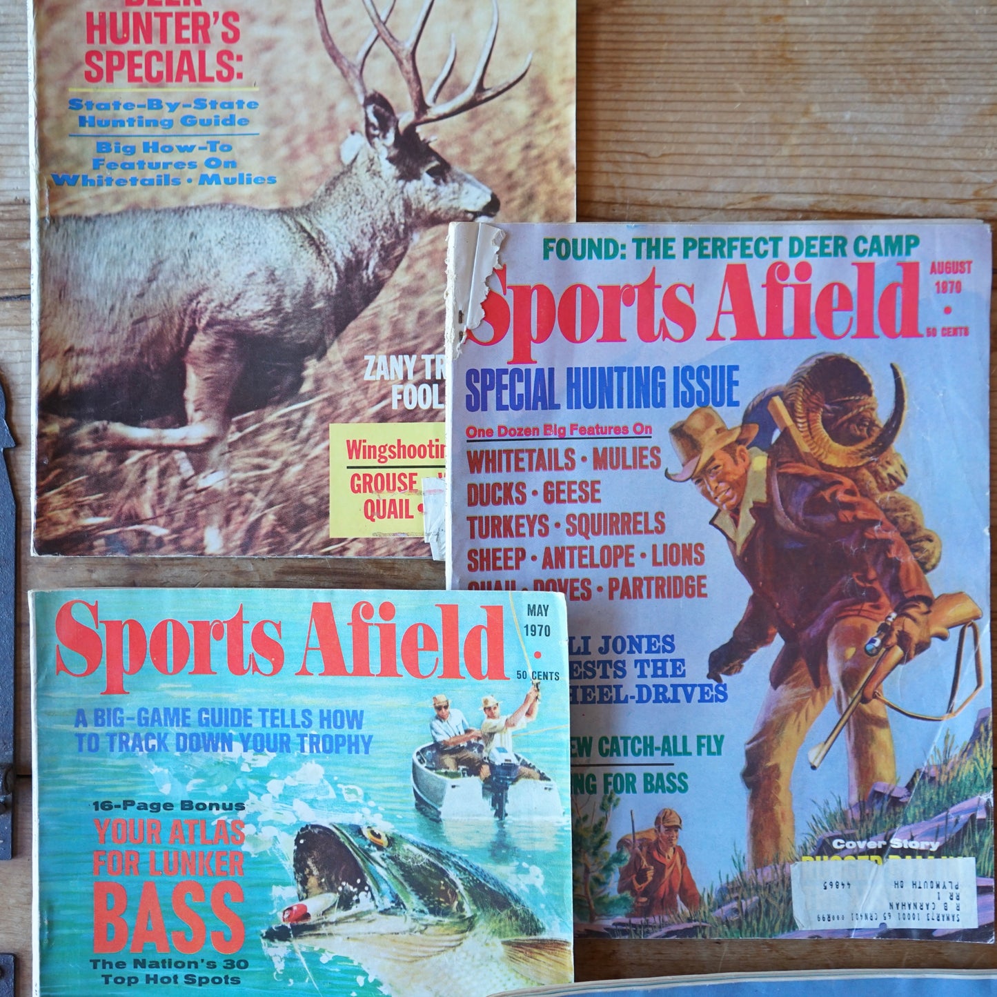 1970 Lot of 5 Sports Afield Magazines