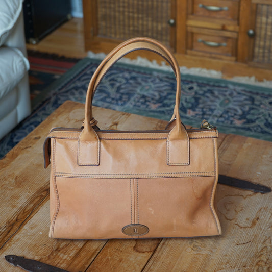 Vintage Fossil Leather Shoulder Bag